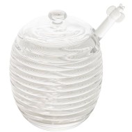 Meleira 210ml Colmeia Com Tampa E Pegador De Cristal Ecológico